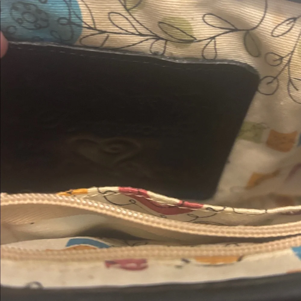 VTG Brighton Ladybug Appliqué Rattan Vegan Leather Crossbody Bag Cottagecore - Picture 8 of 15